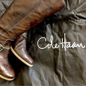 Cole Haan Knee High Brown Leather Boots in near perfect condition.